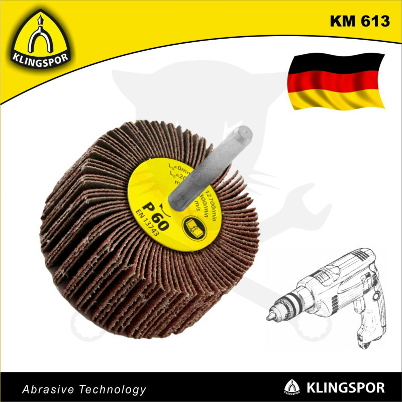 Lamellás csiszoló (szaturnusz) csapos 60x40 / 6 mm P60 - Klingspor