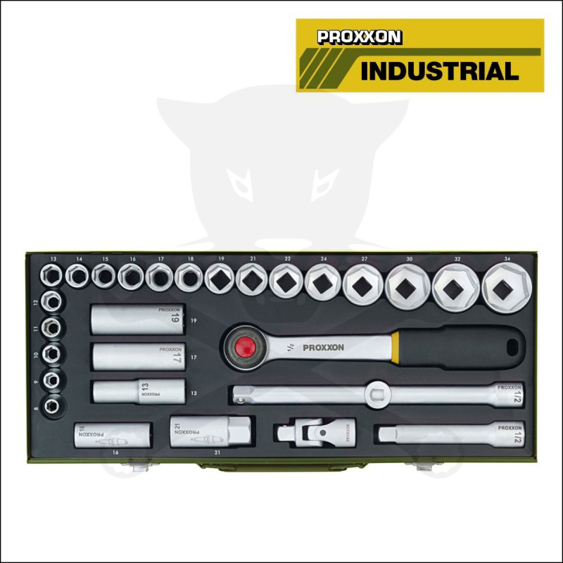 Dugókulcs készlet 1/2" 6 lap 8-34 mm 29 db-os PROXXON