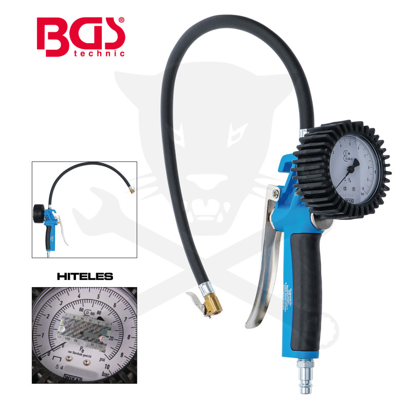 Gumiabroncs nyomásmérő - kerékfúvató HITELESÍTVE Profi