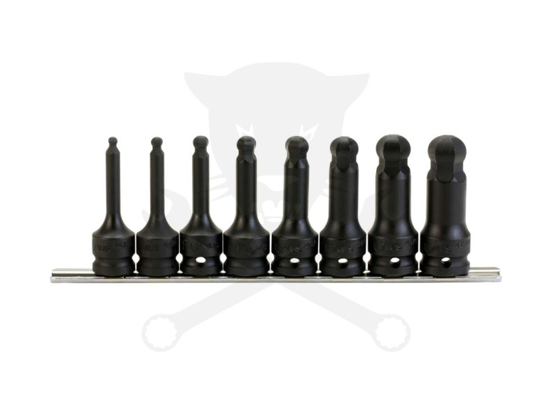 Légkulcs imbuszfej készlet 1/2" 5-19 mm 8 db-os gömbölyű Genius