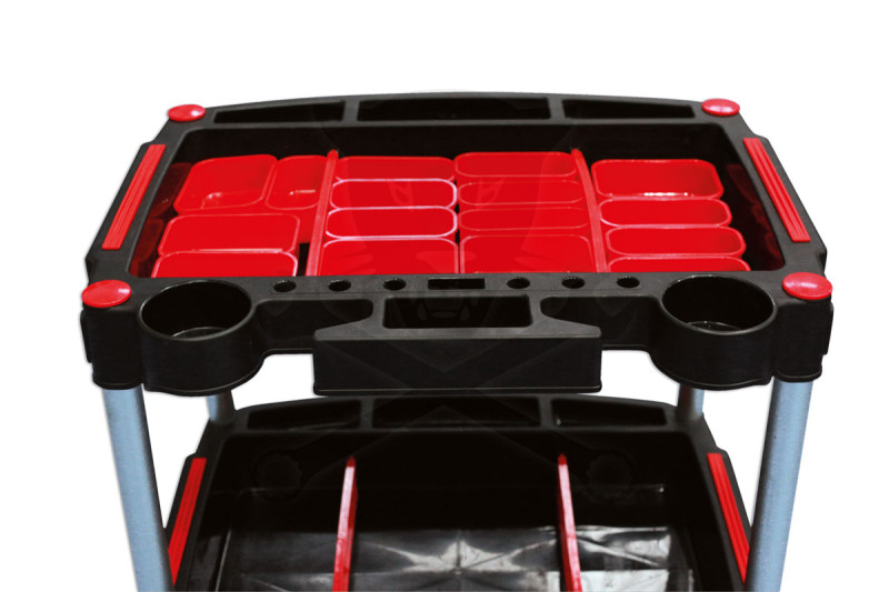 Szerszámos kocsi - szerviztálcás, polcos, profi kivitel - KIFUTÓ !