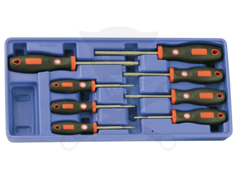 Tálcás Genius csavarhúzó készlet imbusz metrikus 8 db-os - 1/3