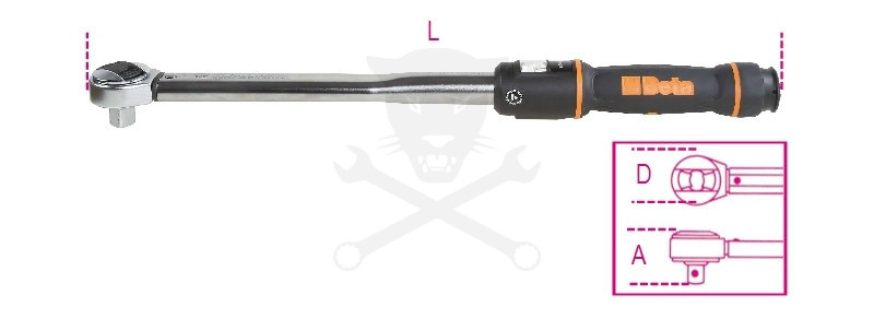 Nyomatékkulcs 040-210 Nm 1/2" - kalibrálva - Beta (666N/20)