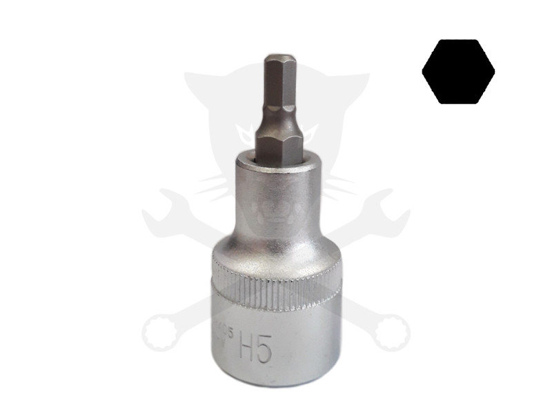 Rátűzőkulcs - crowa+bit 1/2" imbusz 5 mm