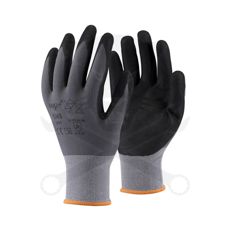 Kesztyű - szerelőkesztyű - Spandex homok. fekete-szürke XXL-es 11-es