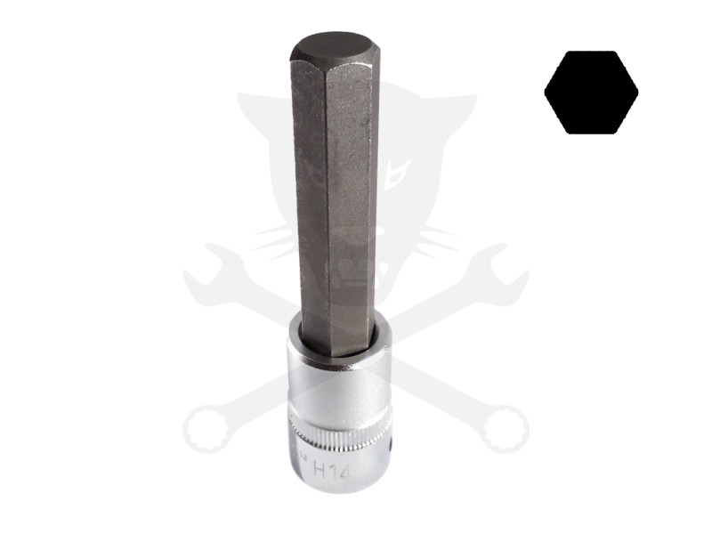 Rátűzőkulcs - crowa+bit 1/2" imbusz 14 mm, hosszú