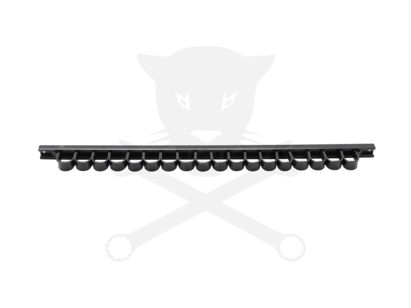 Szerszámtartó 500 mm - csavarhúzókhoz - műanyag - 18 füles