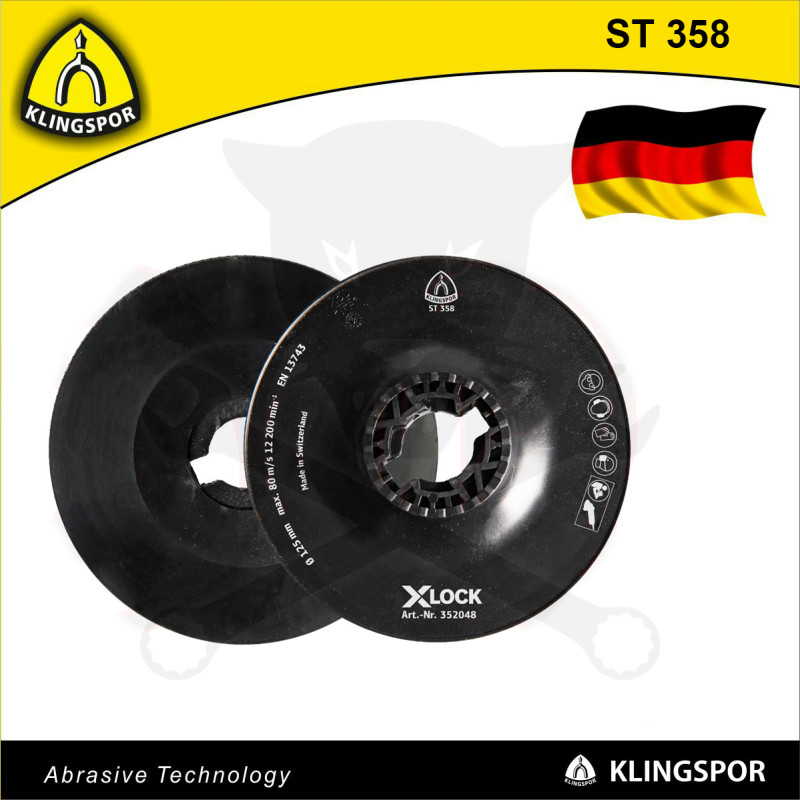 Gumitányér, fíbertárcsa-felfogó 125 mm X-Lock ST358 - KLN