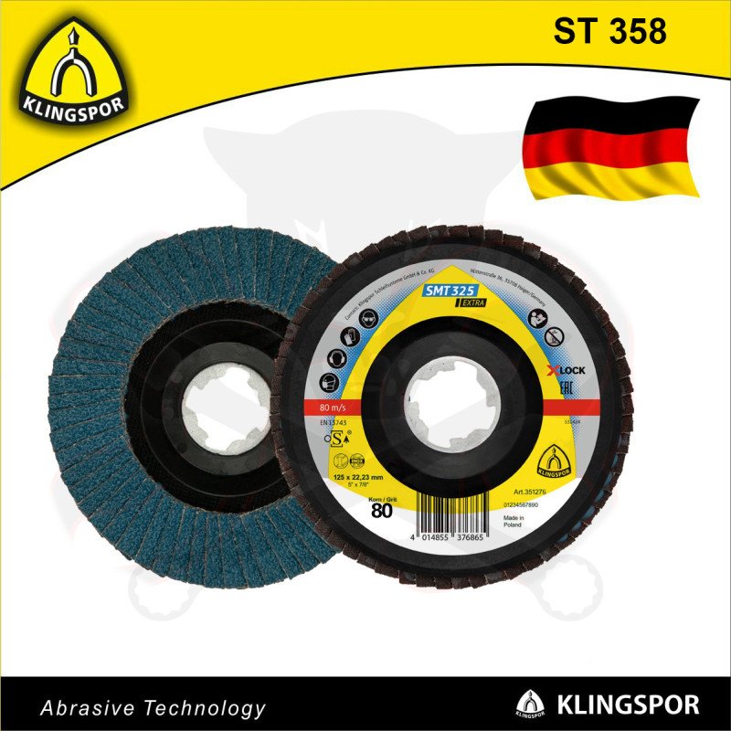 Csiszolótányér, lamellás 125 mm  P80 X-Lock - acél és színesfém - KLN