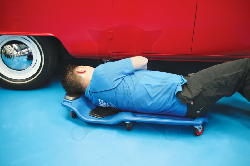 Aláfekvő műanyag kék-fekete 6 kerekű - 40" 1045 mm - RACING