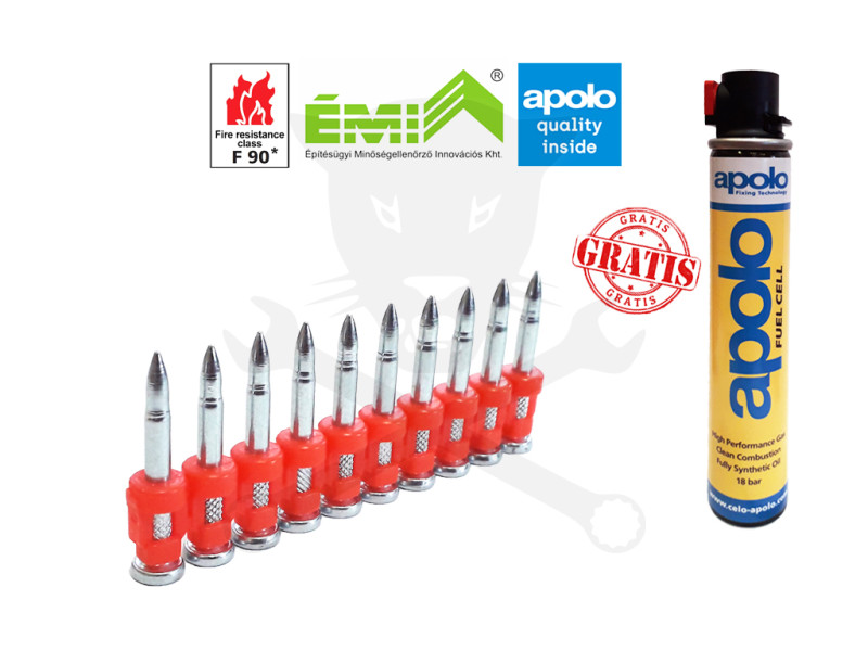 Betonszög XHA általános 27 mm-es 1000 db + patron CELO