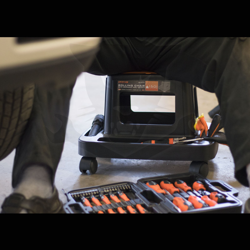 Szerelőszék műanyag szerszámtartós +1 tároló