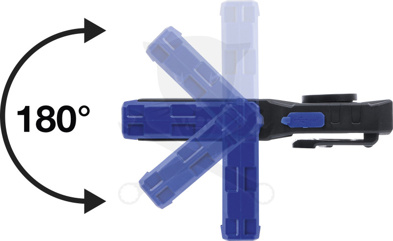 Szerelőlámpa LED 01 COB + 1 ledes dönthető akkus 10W szerelőlámpa -BGS