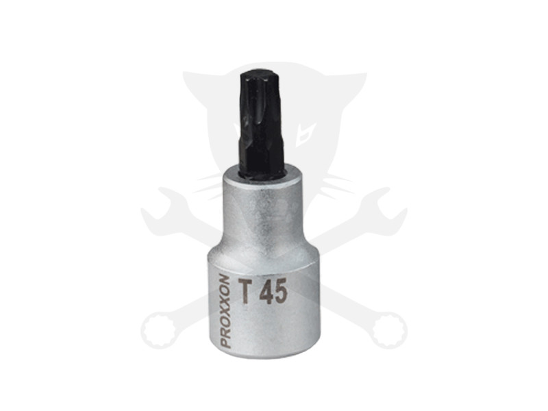 Rátűzőkulcs - crowa+bit 1/2" torx T45 hosszított Proxxon