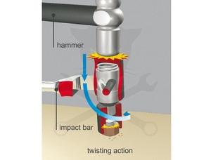 Ütve lazító hajtószár PROFI 1/2" csuklós, kompozit szár 265 mm - Hubi