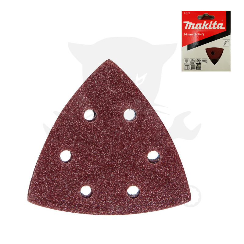 Multigéphez csiszolópapír 93x93 mm K 60-240 6 lyukú 10 db - Makita