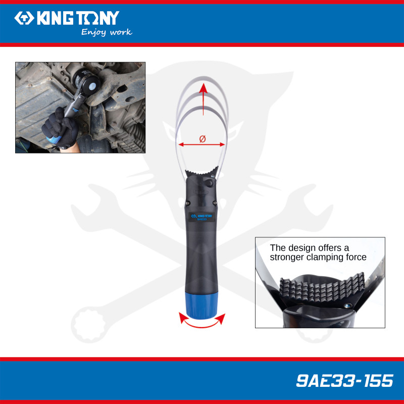 Olajszűrő leszedő acélszalagos gyors 110-155 mm KingTony