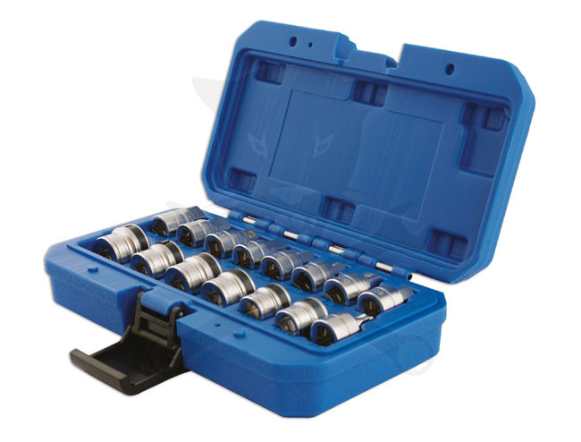 Olajleeresztő kulcs készlet - mágneses dugófejekkel 15 db-os