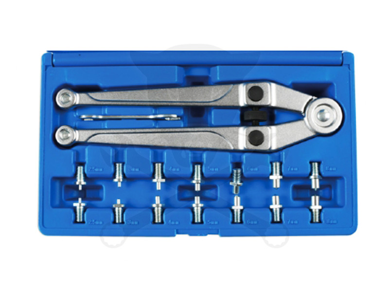 Körmöskulcs, oldalcsapos készlet - cserélhető csapos: 2.5 - 9.0 mm