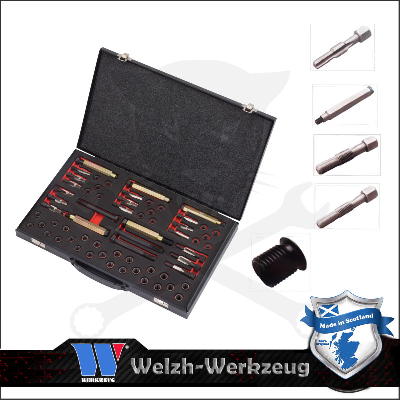 Menetjavító készlet izzító-gyertya menethez  M8-M9-M10-M12 - Welzh