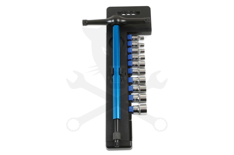 Dugókulcs készlet Gear Lock - Alldrive 1/4" racsnis T-hajtószárral -TS20