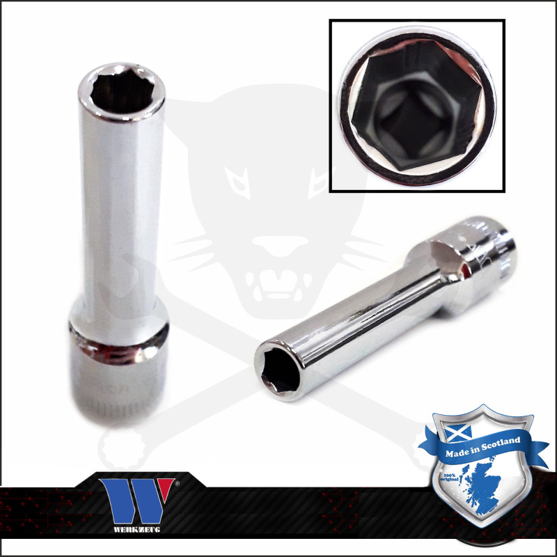 Lok-Typ Dugókulcs - crowafej 1/4"  5.5 mm 6 lap hosszú - Welzh