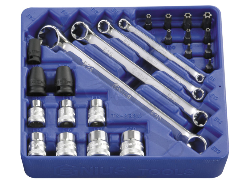 Tálcás Genius torx készlet 24 db-os - 1/6