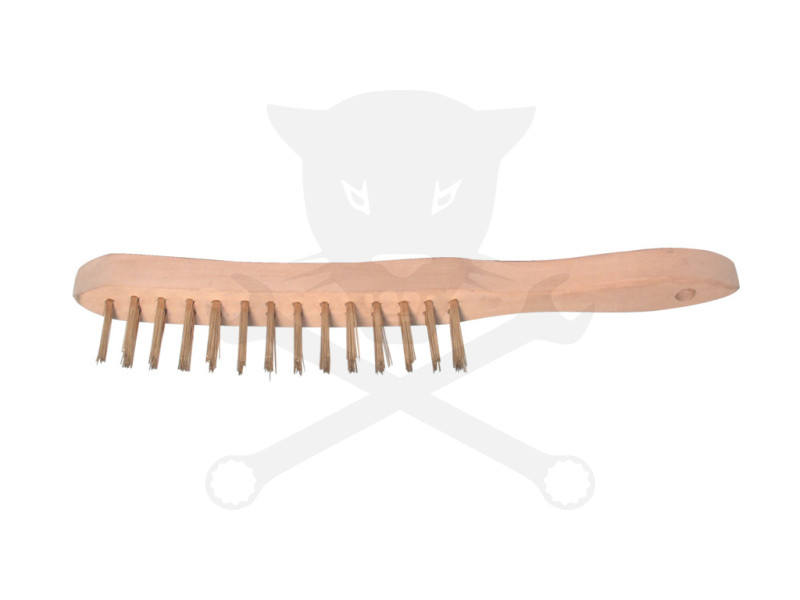 Drótkefe 2 soros fanyelű sárgaréz