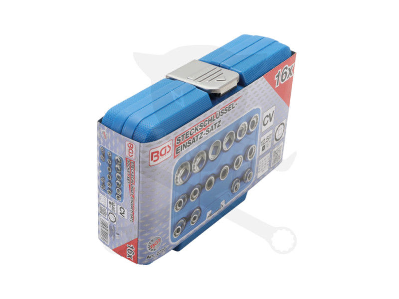 Dugókulcs készlet 1/2" 12 sz. 8-24 mm 16 db-os