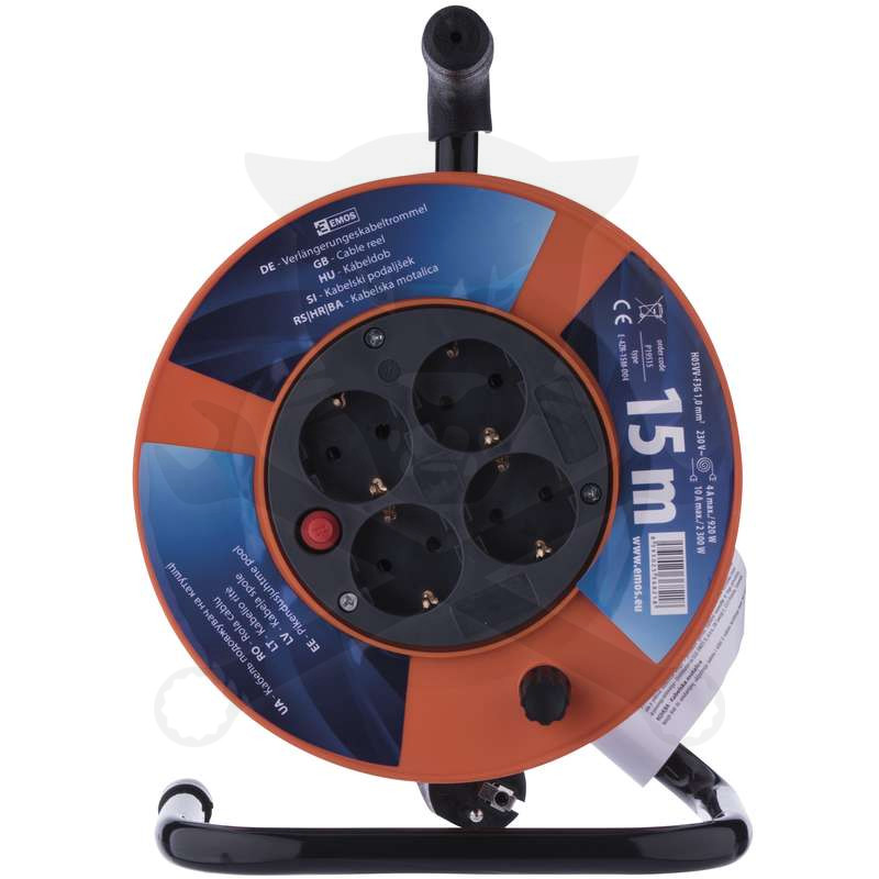 Kábeldob 15 m - IP20 kábel 3 x 1.0 mm2 - 2300W