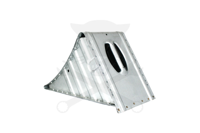 Kerék ék - támasztó ék - TEHER extra erős FÉM ezüst 440x200x240mm