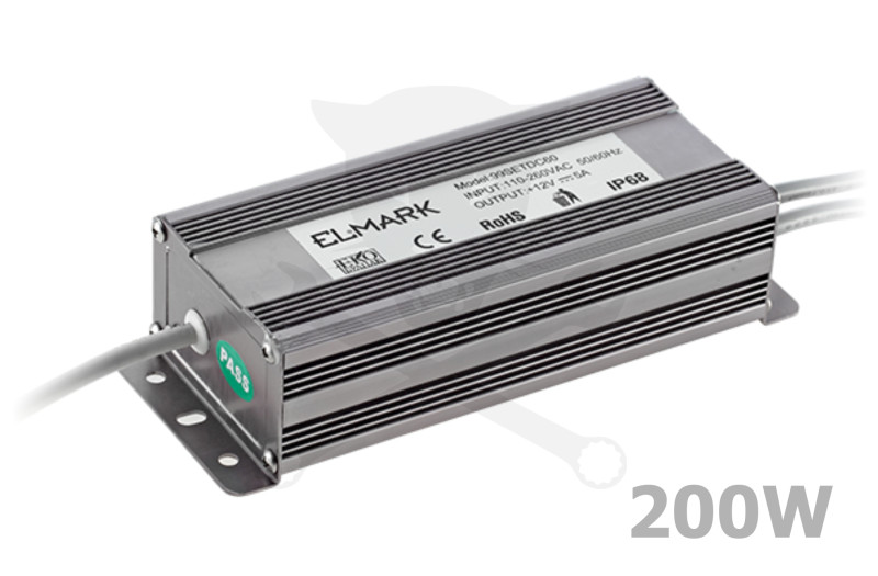 Tápegység LED szalaghoz, kültéri 12V - 200W - ELMARK