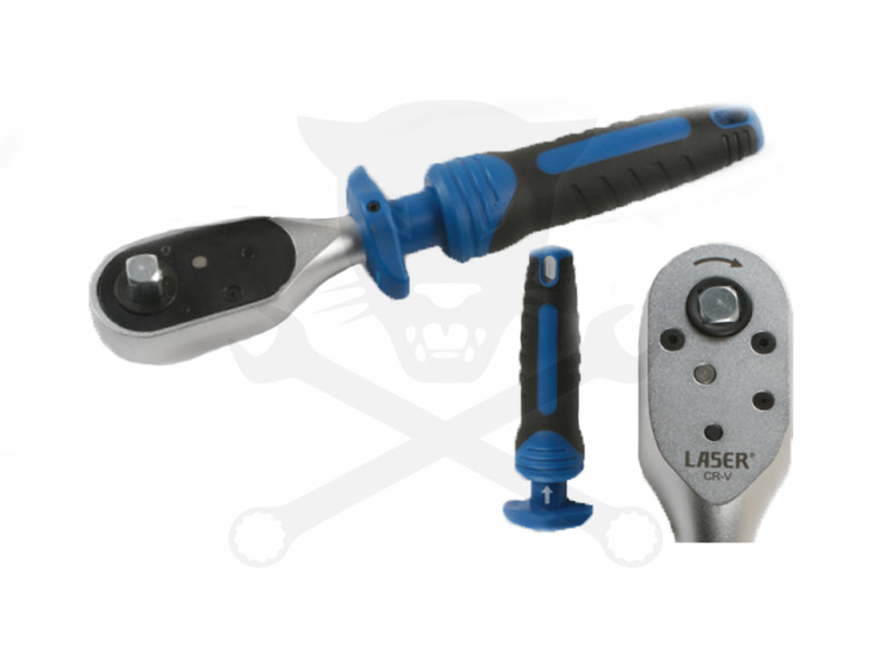 Racsnis hajtószár, átnyomós kétfunkciós gyorshajtós 3/8" 350 mm -AT18