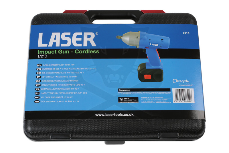 Ütvecsavarozó, akkus 18V  750 Nm 1/2" 3Ah Li-ion - Laser