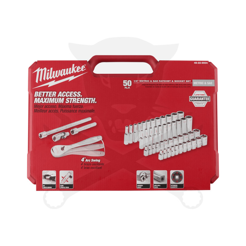 Dugókulcs készlet 1/4" 50 r. speciális FOUR-FLAT METR-COLOS - Milwau