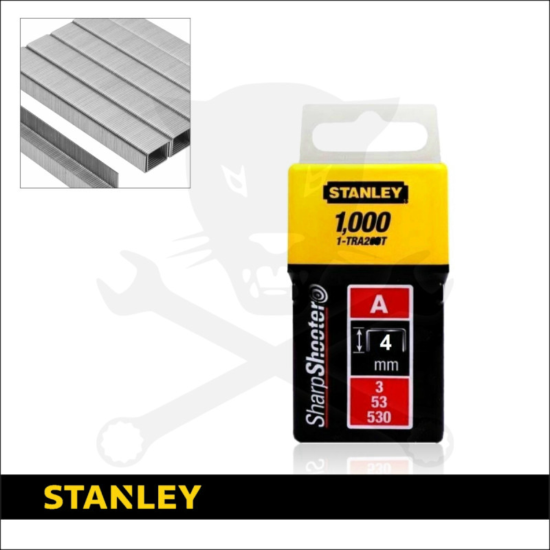 Tűzőkapocs A típus - 6 mm 1000 db - Stanley