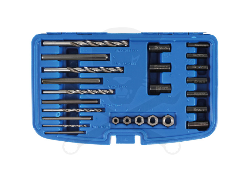 Csavarkiszedő - törtcsavar kifúró készlet 25 db-os - BGS