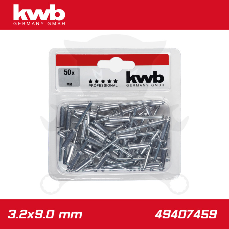 Popszegecs, alu-horganyzott DIN 7337 3.2x9.0 mm 50 db-os - KWB