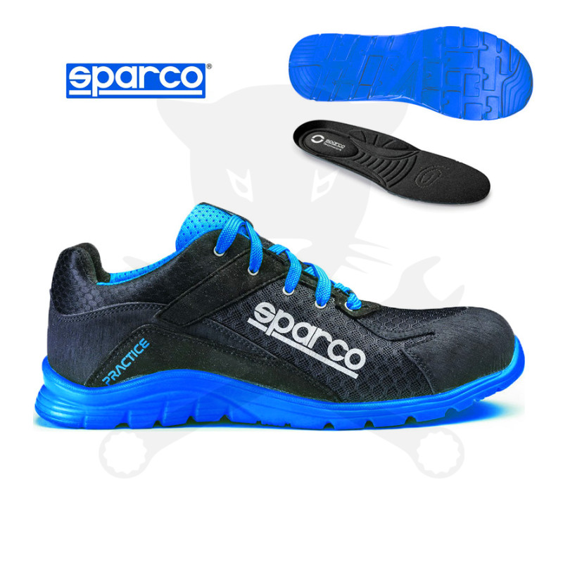 Munkavédelmi cipő SPARCO - PRACTICE S1P fekete-kék 41-es