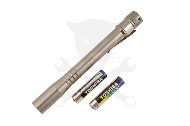 Elemlámpa LED toll alakú 2 db AAA elemmel - Alumínium - TS20