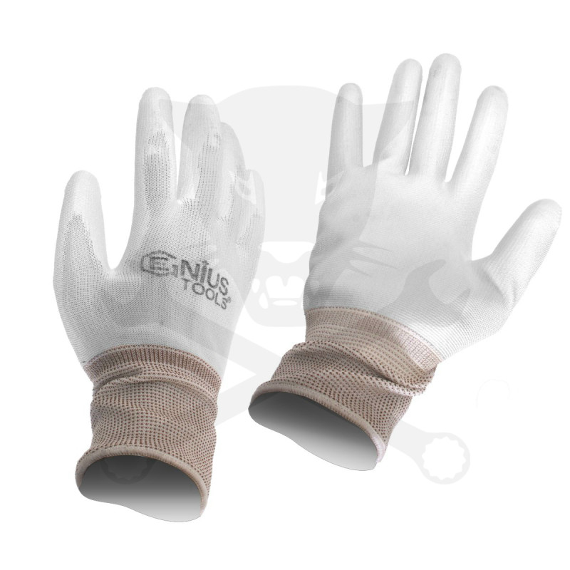 Kesztyű - szerelőkesztyű - Genius fehér L-es 09-es
