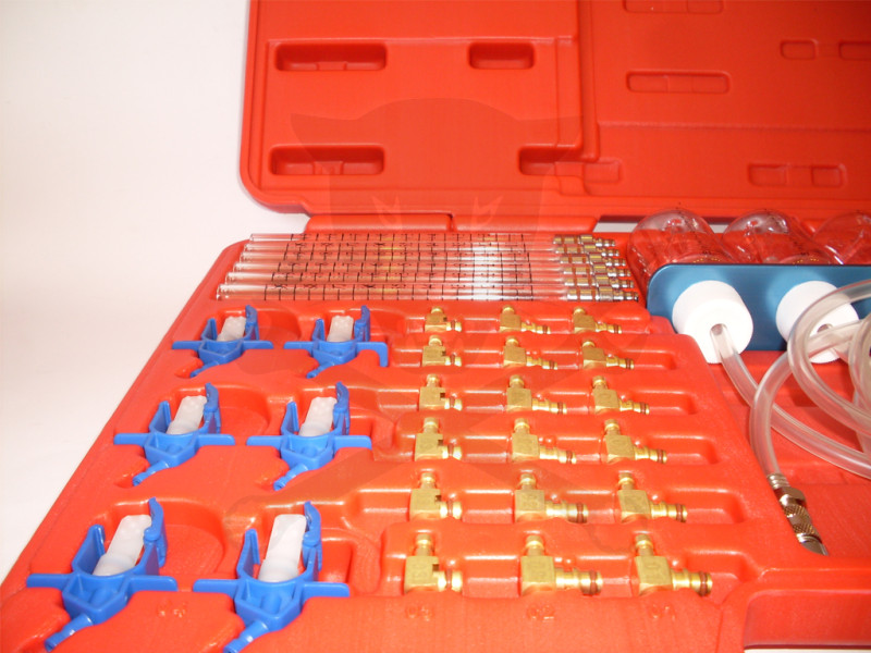 Átfolyásmérő - résolaj veszteség mérő készlet adapterekkel