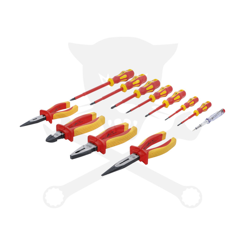 Szigetelt VDE 1000 V-os Csillag-Lapos PH-PZ fogó klt 12 db-os BGS