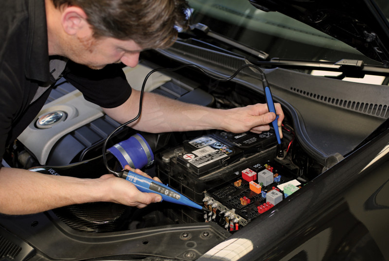 Autóipari áramkör feszültség teszter Hybrid 2 pólus 12V - 600V- Laser