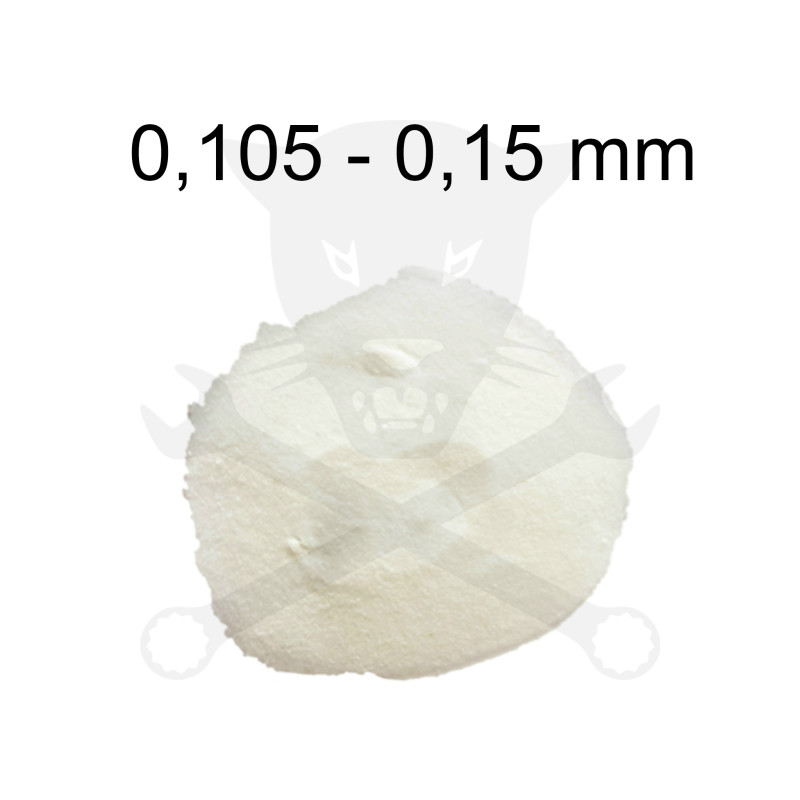 Szóróanyag elektrokorund fehér EK100 = 0,105 - 0,15 mm -25 kg