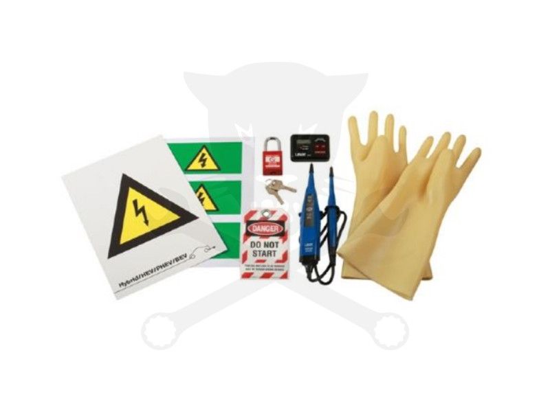 Hibrid / Elektomos Gépjármű biztonsági felszerelés készlet -kofferben