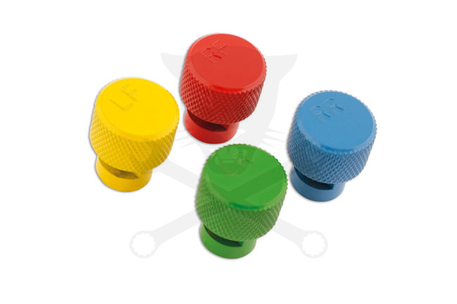 Szelep (TPMS) leengedő és TPMS szelep megjelölő 4 db-os készlet