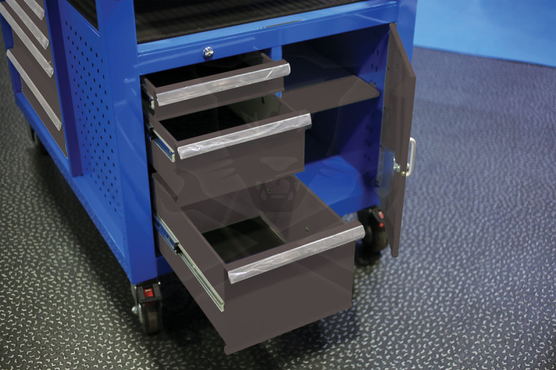 Szerszámos kocsi 10 fiókos - extra nagy - több oldal, rekesz