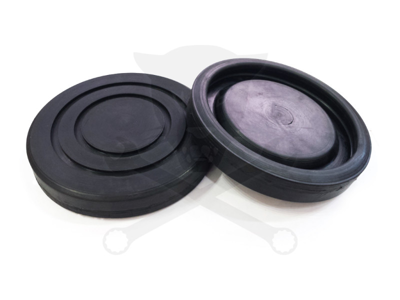 Gumipogácsa krokodil emelőhöz fekete 137/115 mm félperemes, körkörös