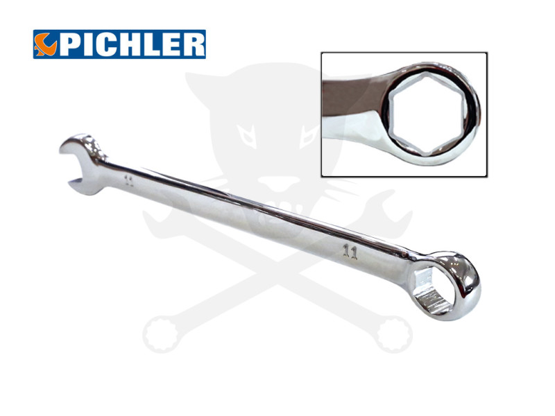 Csillag-villáskulcs  - HATLAPÚ - 11 mm x 170 mm - 15 fokos